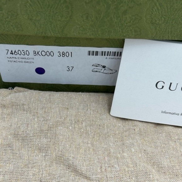 Gucci Women's GG MARMONT , leather thong sandal . Size 37 - Picture 3 of 7